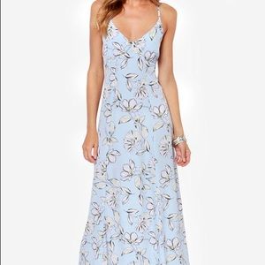 BB DAKOTA maxi floral spaghetti strap dress